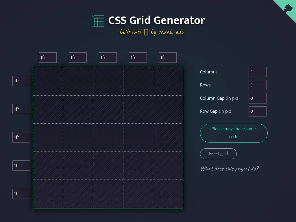 Photo of resource CSS Grid Generator